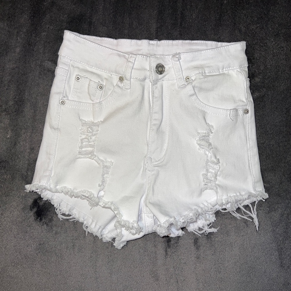 SHEIN White Jean Shorts